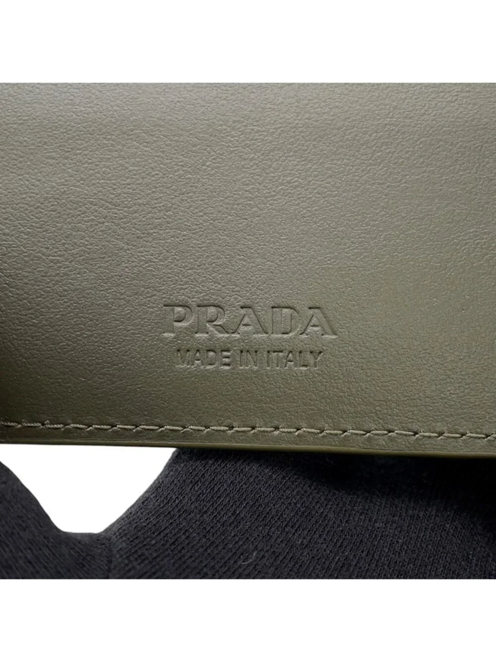 Prada Bifold Wallet Leather Triangle Logo